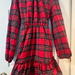 Cupshe Red and Black Plaid Dress